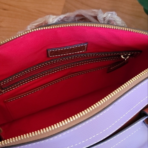 DOONEY & BOURKE Mauve Domed Leather Satchel - Picture 11 of 13